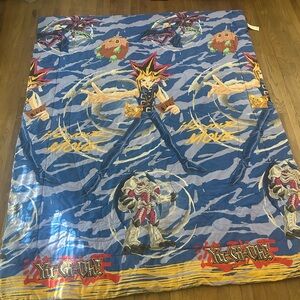 Vtg Yu-Gi-Oh 1996 Twin Comforter 84x64 Anime Blanket BedSpread Kazuki Takahashi